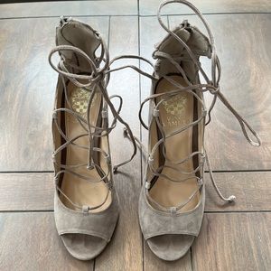 Taupe Vince Camuto Size 7 3.5” Heels